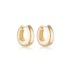 Linda Tahija Bold Huggie Hoop Earrings - Gold