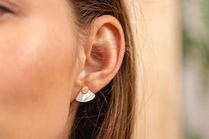 Zoaje Ghana Earrings | Mother-of-Pearl Studs