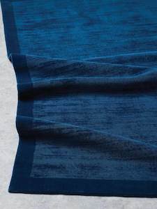 Rugs: Tribe Home Tait Rug - Electric Navy | 100% NZ Wool