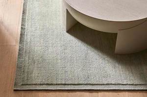 Wool Rugs: Soren Liv Bower Frame Rug - Seafoam