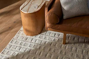 Wool Blend Rugs: Soren Liv Bower Florentine Rug - White | Wool Blend