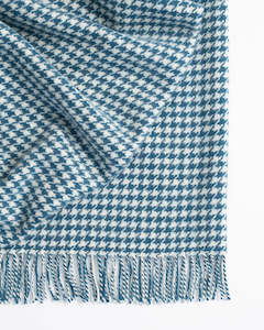 Weave Home Huxter Throw Blanket - Petrol | 100% Wool