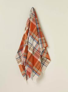Throws: NZ Wool Throw - Portree Orange | 100% Merino Wool