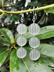 Interweave Droplets In Silver Earrings | NZ Designer Anna Leyland