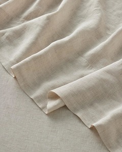 Ravello Linen Flat Sheet - Savanna Pinstripe | Weave Home