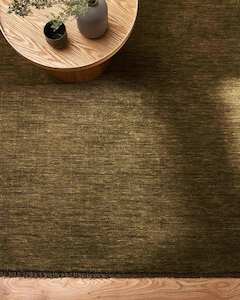Rugs: Baya Sandringham 100% Wool Rug - Moss | 250 x 250cm, 300x400cm