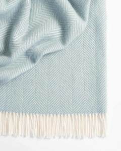 Weave Home Magnus Throw Blanket - Duck Egg | 100% Wool