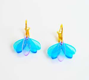 Happy Hour Hoop Earrings - Blue/Lilac | Hagen + Co