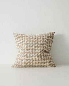 Weave Home Giovanni Cushion - Oatmeal | Bouclé Houndstooth