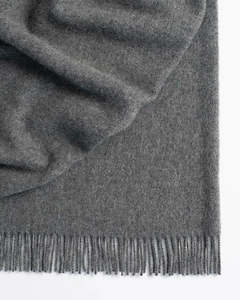 Sabi By Weave Home: Weave Home Nevis Throw Blanket - Charcoal | NZ Lambswool