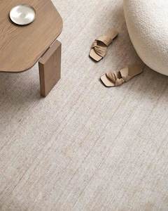 Weave Home Travertine Rug - Buff | Wool Blend Floor Rug | Two Sizes