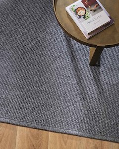 Baya Burleigh Floor Rug - Charcoal | Indoor or Outdoor