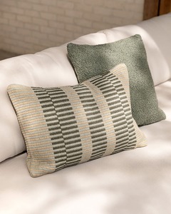 Plain And Textured Cushions: Baya Sol In & Outdoor Cushion - Moss | 40 x 60cm