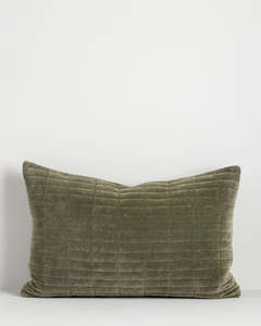Plain And Textured Cushions: Baya Turner Velvet Cushion - Thyme | 40 x 60cm