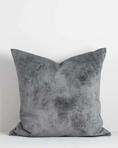 Refined Mineral By Baya: Baya Theo Velvet Cushion - Smoke | Large 60 x 60cm