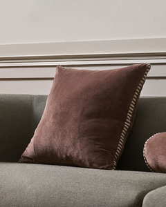 Plain And Textured Cushions: Baya Edward Cushion - Chocolate | 50 x 50cm