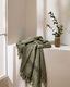 Baya Millhouse Throw - Winter Moss | 100% Linen