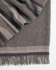 Large Throws 1: Weave Home Lawrence Wool Throw Blanket - Mulberry | Large Size