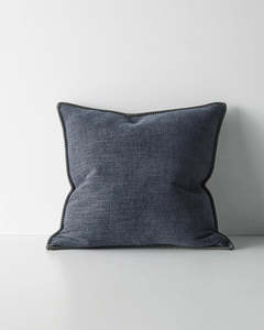 Cushions: Weave Home Alba Cushion - Ocean