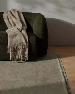 Weave Home Nevis Throw Blanket - Limestone | NZ Lambswool