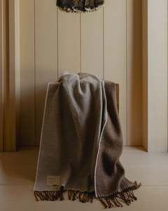 Weave Harris Merino Lambswool Throw - Acorn