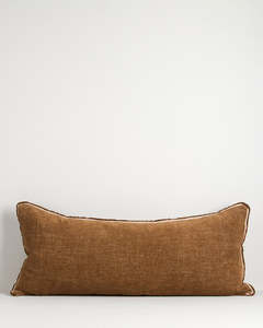 Plain And Textured Cushions: Baya Sutton Long Lumbar Cushion - Praline
