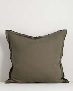 Cushions: Baya Linden Cushion - Olive