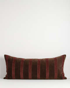 Cushions: Baya Huxley Cushion - Chocolate/Cherry