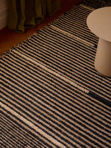 Rugs: Tribe Home Inca Rug - Navy Blue | 100% NZ Wool