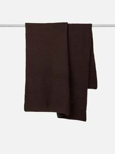 Città Wool Purl Knit Throw - Cocoa | 100% Wool