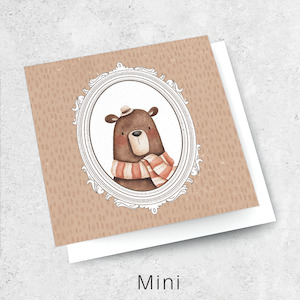Mini Textured Cards: bear frame
