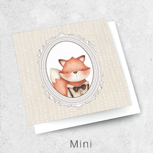 Mini Textured Cards: fox frame