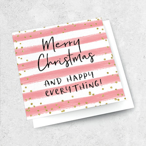 Christmas Cards: merry christmas and happy everything