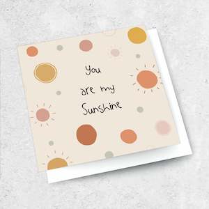 Small Cards: you are my sunshine