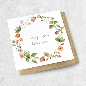 Small Textured Cards: hope you feel better soon