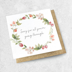 Small Textured Cards: sorry for all you’re going through