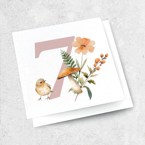 Small Textured Cards: 7 year birthday