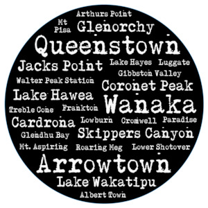 Maps Black: Queenstown - black