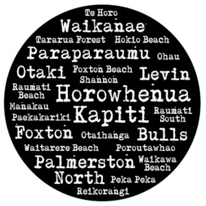 Maps Black: Kapiti - black