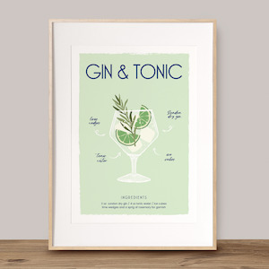 Prints: cocktail - gin & tonic