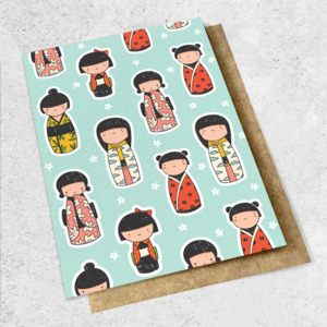 kokeshi mint pattern