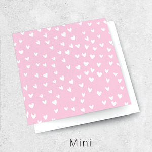 Mini Cards Luxe Textured: pink hearts