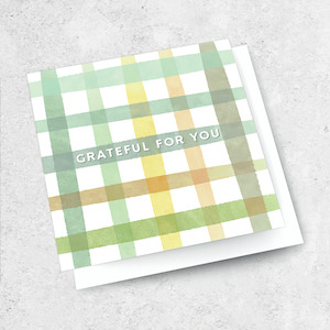 Small Cards 1: gingham grateful for you