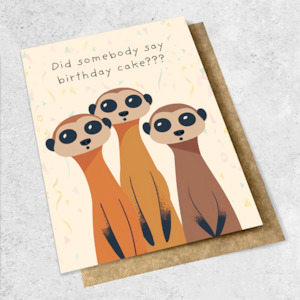 Large Cards 1: meerkat birthday