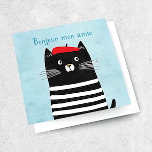 Small Cards Textured: bonjour mon amie