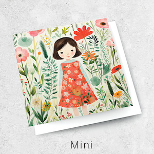 Mini Cards Luxe Textured: cute girl I
