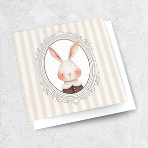 Small Cards Textured: blushing bunny frame