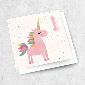 Small Cards 1: age 1 - unicorn