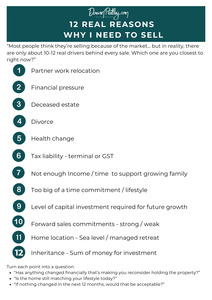 Free Business Resources: 12 reasons why your customer may need to sell their home.