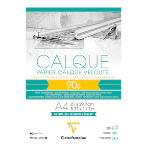 Clairefontaine Tracing Pad A4 90g 50sh Ink Direct